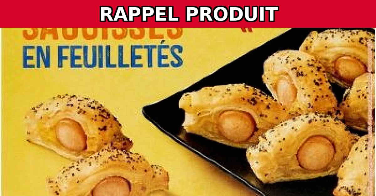 Rappel urgent : Auchan Mini Saucisses en Feuilletés au Pavot