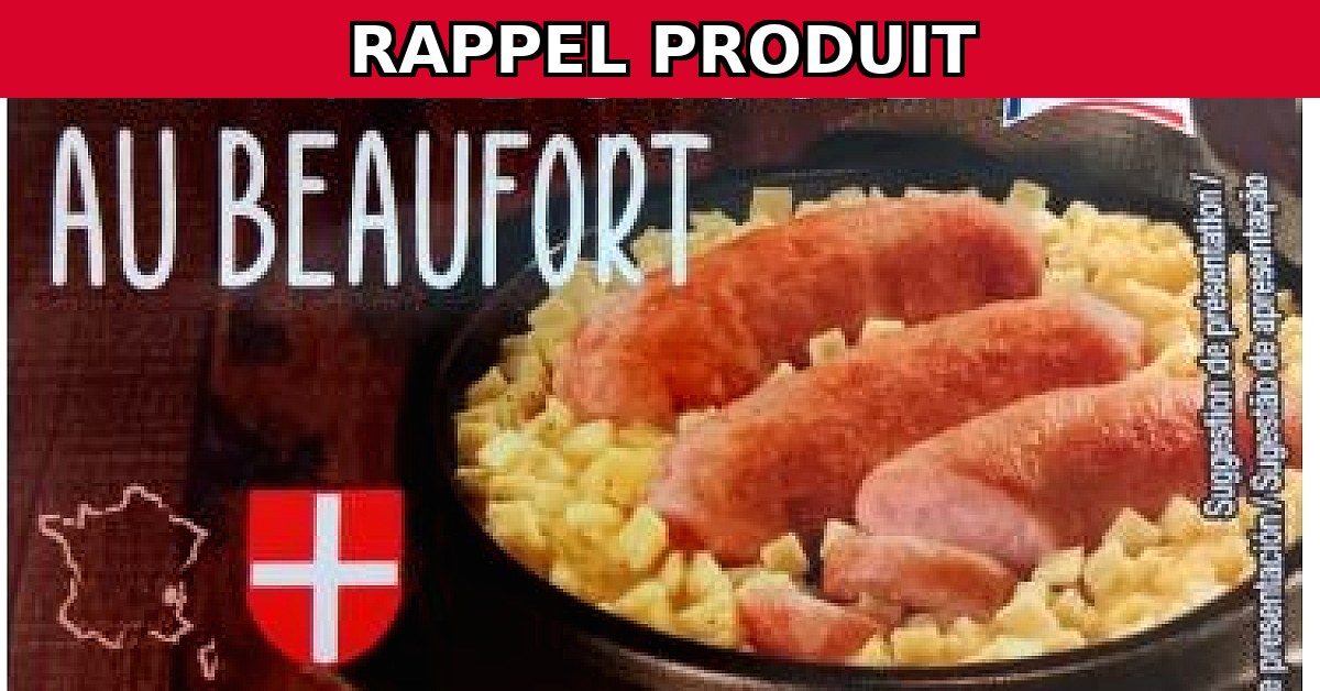 Rappel urgent : AUCHAN TERROIR DIOTS DE SAVOIE BEAUFORT X4 360G