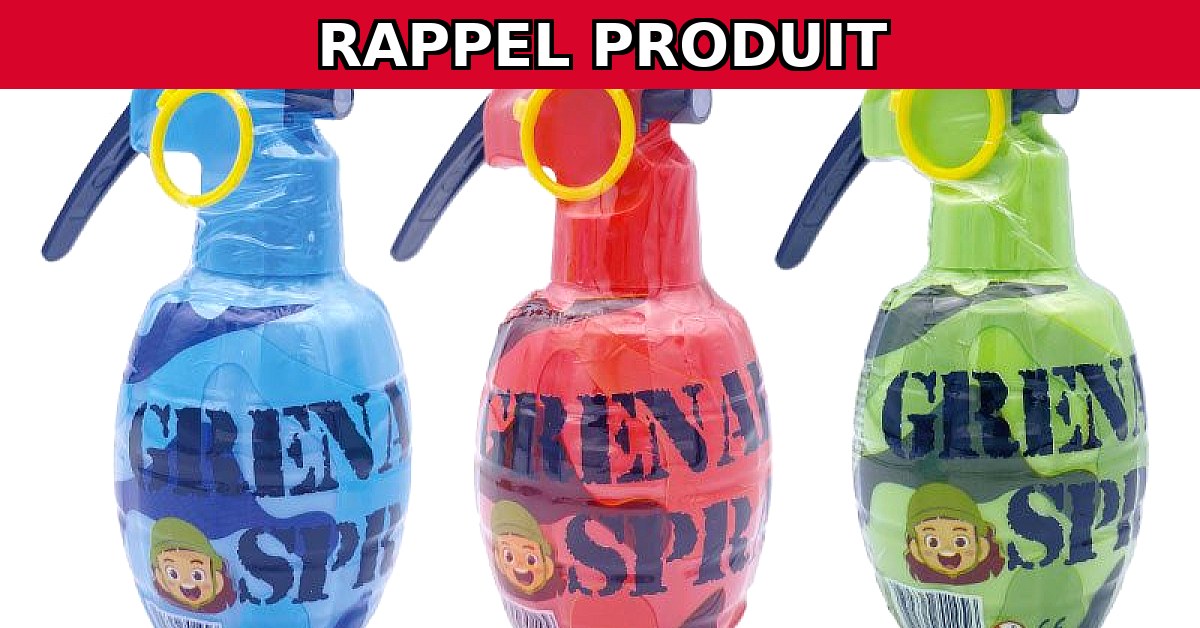 Alerte au rappel : Grenade Spray de Candy Family