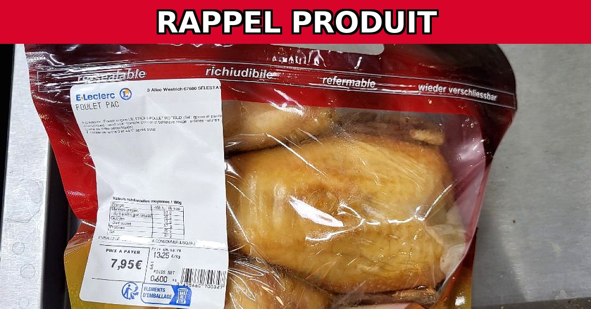 Alerte Rappel : Poulet PAC Contaminé par Listeria