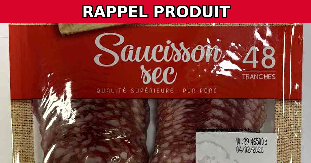 Alerte Rappel : Saucisson Sec 48 Tranches 150g Contaminé par Salmonella
