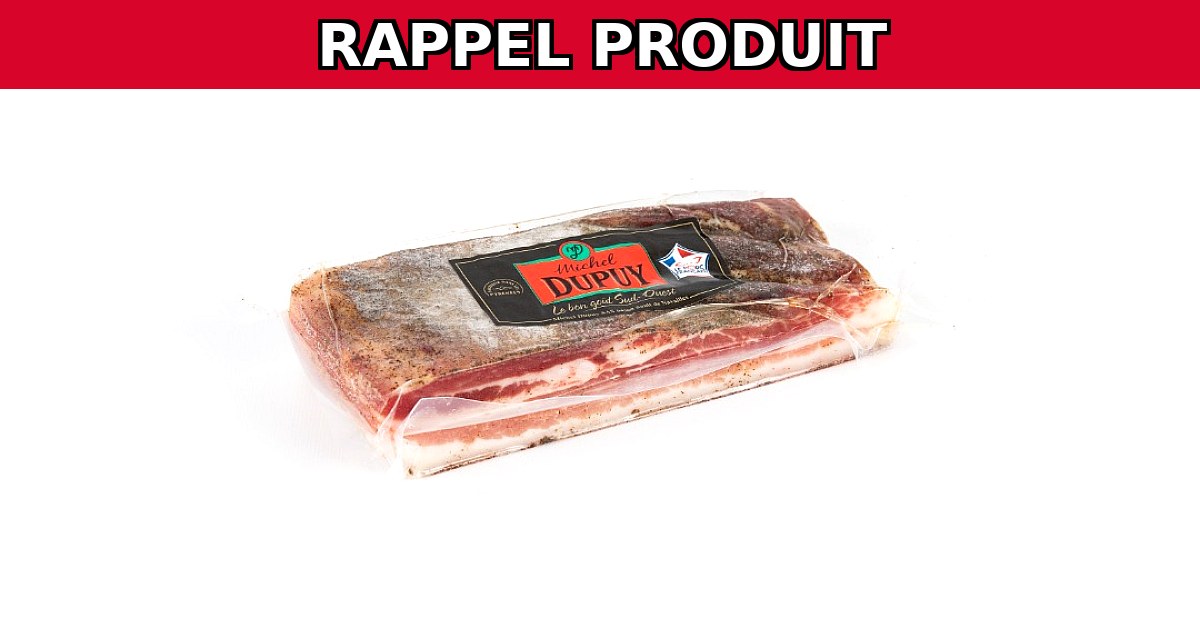 Rappel urgent : 1/4 de Poitrine plate MICHEL DUPUY