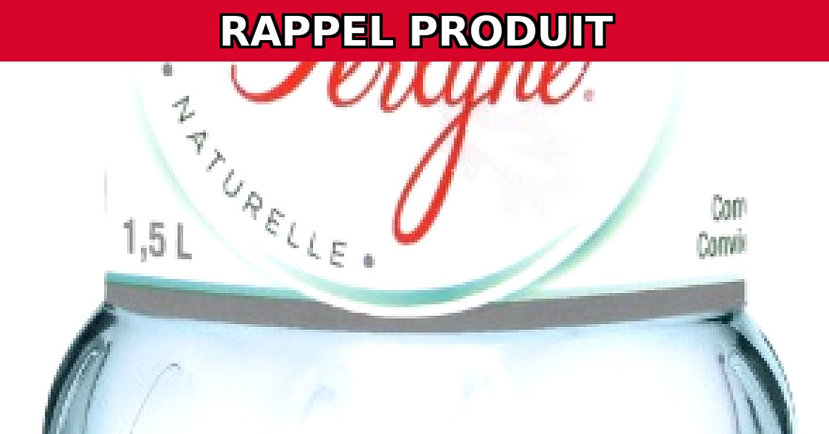 Rappel urgent : Eau minérale Perlyne potentiellement dangereuse