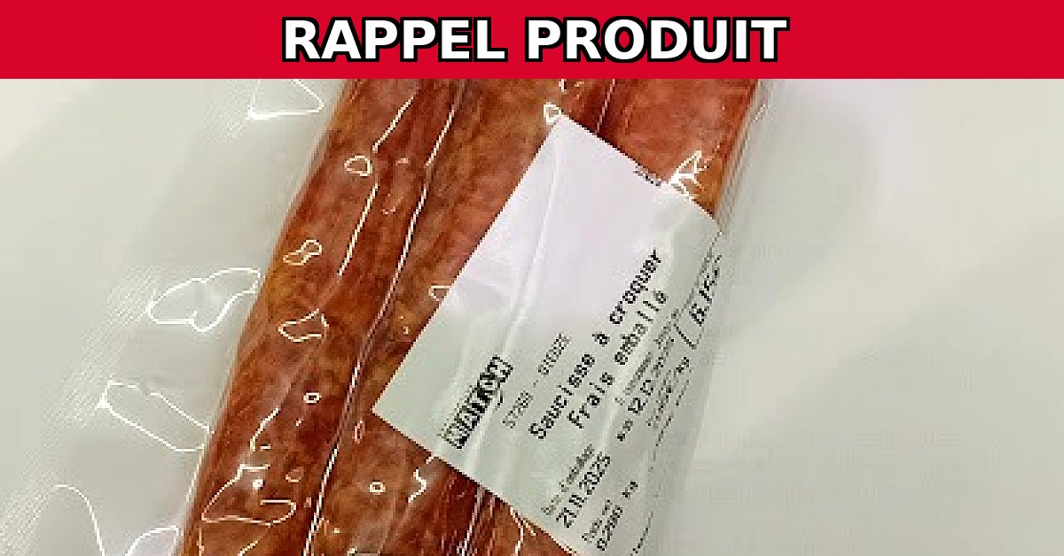 Alerte Rappel : Saucisse à Croquer de la Marque JECA