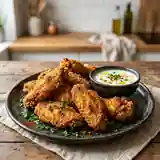 Ailerons de poulet marinés et panés croustillants