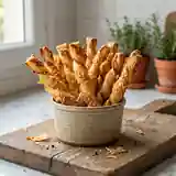 Allumettes feuilletées croustillantes au parmesan