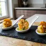 Gambas snackées à l'ail et à la sauce citronnée