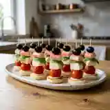Canapés frais tomate, mozza et surimi