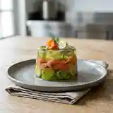 Aspic raffiné de poireaux et saumon fumé : entrée fraîche et légère