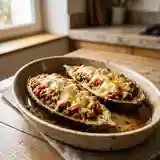 Aubergines farcies aux légumes savoureux et mixte gourmand