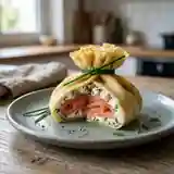 Aumônière gourmande de saumon fumé au carré frais et roquefort