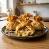 Aumônières au camembert et miel