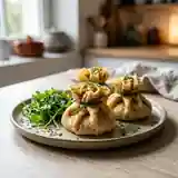 Aumônières de saumon frais au Carré Frais et fines herbes