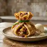 Aumônières gourmandes à la compote de pommes, raisins secs et pruneaux