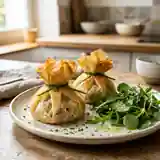 Aumônières gourmandes au thon fumé et fromage frais