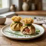 Aumônières gourmandes de saumon fumé au raifort et fromage frais