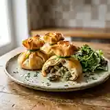 Aumônières gourmandes d'escargots au vermouth