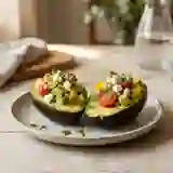 Avocats farcis feta et tomates cerises