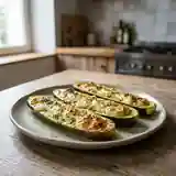 Barquettes de courgettes farcies au chèvre frais et herbes