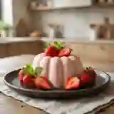 Bavarois aux fraises aérien