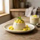 Bavarois onctueux à la vanille et à l'ananas frais