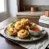 Beignets de crevettes dorés
