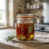 Bocaux de piments à l'huile parfumée maison : recette facile et savoureuse