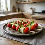 Bouchées apéritives colorées aux trois saveurs