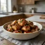 Bouchées de poulet rôti au four caramélisées au miel