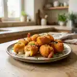 Bouchées de scampi croustillantes à la mozzarella fondante