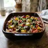 Briam grec traditionnel : légumes rôtis savoureux