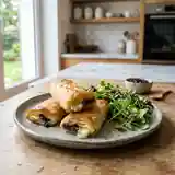Bricks croustillants au chèvre frais et tapenade maison