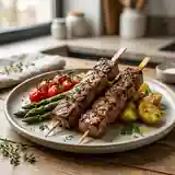 Brochette de filet mignon à la moutarde savoureuse