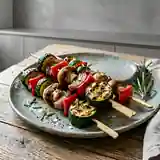 Brochettes de légumes grillées au romarin frais