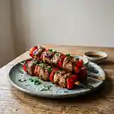Brochettes de porc marinées savoureuses au barbecue