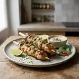 Brochettes de poulet à la citronnelle et lait de coco, recette estivale savoureuse