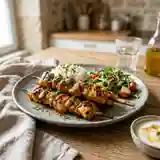 Brochettes de poulet mariné aux épices douces, recette facile et savoureuse