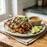 Brochettes de poulet sauce satay maison savoureuse