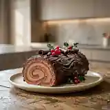 Bûche au chocolat fondante et gourmande pour une personne