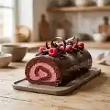 Bûche Chocolat et Mousse Framboise