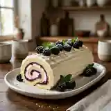 Bûche de Noël gourmande à la mûre et vanille