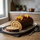 Bûche de Noël gourmande à l'orange et au chocolat