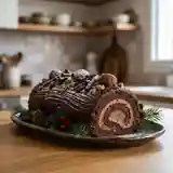 Bûche de Noël gourmande aux marrons et chocolat fondant