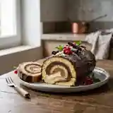 Bûche de Noël trois couleurs : dessert festif et gourmand