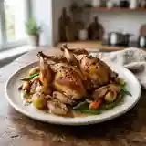 Cailles rôties à l'ancienne façon papy, recette traditionnelle