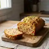 Cake salé jambon, fromage et poivron