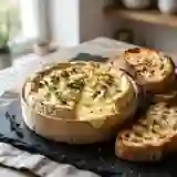 Camembert Rôti Coulant à l'Ail et au Thym
