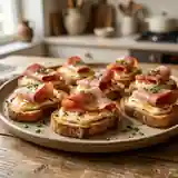 Canapés gourmands au chèvre et jambon fumé : apéritif facile et savoureux
