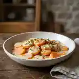 Carottes fondantes à la sauce poulette onctueuse