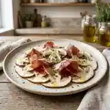 Carpaccio de cèpes frais au jambon de montagne, une entrée raffinée et savoureuse
